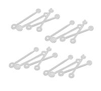 100 Pieces Supermarket Plastic Tag Snap Lock Price Tag Hangers Price Tag Snap Lock Plastic Label Holder Hangers Snap Button Design Lock Closure for Basket Market, 2.16"