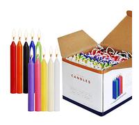 100 Pieces Taper Candles Unscented Assorted Colors For Casting Chimes Rituals Spells Wax For Play Vigil Supp Making Kits For Adults
