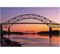 100 Pieces Tidal Change Under The Bourne Bridge At The Cape Cod Canal Jigsaw Puzzles For Adults Educational Toy For Creative Games Entertainment Puzzles 45,5x35,5CM