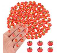 100 Pieces Tiny Apple for Dollhouse Micro Resin Fruit Decor for Crafts Mini Things for Fairy Garden Micro Landscaping Decoration, Style 1