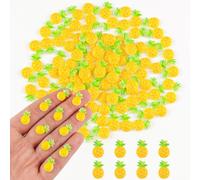 100 Pieces Tiny Pineapple for Dollhouse Micro Resin Fruit Decor for Crafts Mini Things for Fairy Garden Micro Landscaping Decoration