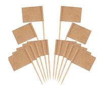 100 Pieces Toothpick Flags Food Labels With Wooden Sticks Cheese Markers Picks For Cupcake Toppers Fruit Appetizers Cocktail Party Decoration Cheese Markers