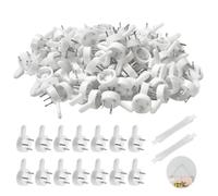100 Pieces Traceless Picture Hooks, Multifunctional Picture Hooks Wall Invisible Picture Hooks Small Hard Wall Hooks No Drill Wall Nails Picture Frame Fixation for Hanging Photo Frame Painting Clocks