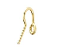 100 Pieces Traditional British Brass Sew On Hooks 40mm Solid Brass Wire