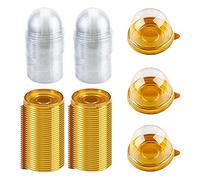 100 Pieces Transparent Plastic Mini Cupcake Boxes Round Cupcake Mooncake Dessert Container Box Muffins Dome Box