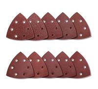100 Pieces Triangle Sandpaper Sanding Sheets Sander Grinder Pads Hook and Loop Assorted 40/60/80/100/120/180/240/320/400/800 Grits for Sanding Polishing