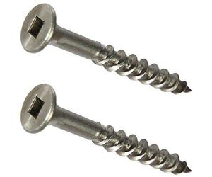 100 Pieces US Stainless 316#8 A4 8 x 2-1/2"/1-3/4" Decking Screw Bugle Head Type 17 Square Drive Marine Grade