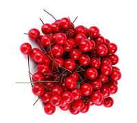100 piezas de cereza de bayas de espuma simulada, decoración de frutas artificiales para festivales navideños, accesorios de suministros de Navidad, adornos de bayas de Navidad, adorno colgante