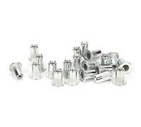 100 piezas Tuercas de remache Extremo abierto Inserto de rosca Kit hueco Hardware de sujeción Suministros industriales Tuercas de remache de aleación de aluminio M3x20 para