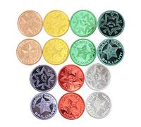 100 Pirate Gold Coins, Toy Treasure Game, Plastic Gold Coins, with Christmas Activity Package, Included (Assorted Color)