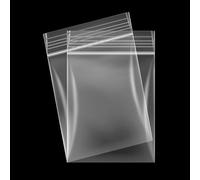 100 Plastic Bags Grip Seal CHOOSE YOUR SIZE Zip Lock Food Safe Storage Clear Sandwich Heavy Duty Poly Pouches Resealable Self Seal Strong Polythene Large Small (203mm x 279mm)