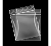 100 Plastic Bags Grip Seal CHOOSE YOUR SIZE Zip Lock Food Safe Storage Clear Sandwich Heavy Duty Poly Pouches Resealable Self Seal Strong Polythene Large Small (191mm x 191mm)