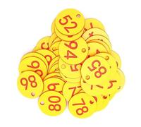 100 Plastic Number Tags 1-100 Round Engraved