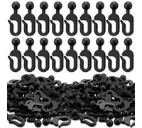 100 Plastic Tent Hooks for Gazebo & Mosquito Nets BlackDurable Outdoor Curtain Clips for Hotels & Camping Perfect for Securing Tents & Screens