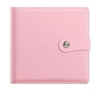 100-Pocket Double-Sided Banknote & Stamp Storage Album - 25-Page Collector's Book for Currency, Postcards, Tickets and Memorabilia (Plastic)(Pink)