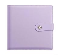 100 Pockets 25 Sheets Double Sided Banknote Stamp Storage Album for Notes, Postcards, Tickets and Collectibles, Plastic Money Collection Book(Purple)