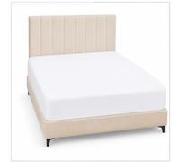 100% PollyCotton Fitted Bed Sheet, Fully Elasticated 25 cm Deep Pocket, Soft Breathable Mattress Bedding, Easy Care, Wrinkle & Fade Resistant - Single (90 x 190 cm), White