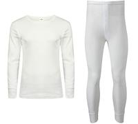 100 % Poly Cotton Kids Long Sleeve| Short Sleeve| Crew Neck Base Layer Compression Underwear-Boys Sports Baselayer Tights Leggings Thermal Set 4-11 Years( White Long Sleeve Shirt-10-11 Years)