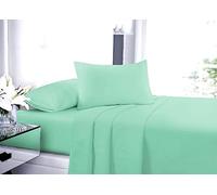 100% Polycotton Bunk Bed Fitted Sheet 2ft 6" (76cmx190cm) Percale Non Iron Easy Care Bottom Sheet RVs | Guest Beds | Caravan Campervan (Mint Green)