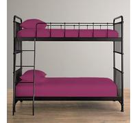 100% Polycotton Bunk Bed Fitted Sheet 2ft 6" (76cmx190cm) Percale Non Iron Easy Care Bottom Sheet RVs | Guest Beds | Caravan Campervan (Fuchsia)