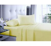 100% Polycotton Bunk Bed Fitted Sheet 2ft 6" (76cmx190cm) Percale Non Iron Easy Care Bottom Sheet RVs | Guest Beds | Caravan Campervan (Lemon)