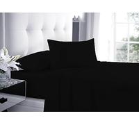 100% Polycotton Bunk Bed Fitted Sheet 2ft 6" (76cmx190cm) Percale Non Iron Easy Care Bottom Sheet RVs | Guest Beds | Caravan Campervan (Black)