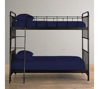 100% Polycotton Bunk Bed Fitted Sheet 2ft 6" (76cmx190cm) Percale Non Iron Easy Care Bottom Sheet RVs | Guest Beds | Caravan Campervan (Navy)