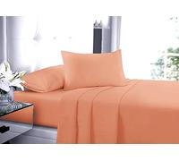 100% Polycotton Bunk Bed Fitted Sheet 2ft 6" (76cmx190cm) Percale Non Iron Easy Care Bottom Sheet RVs | Guest Beds | Caravan Campervan (Peach)
