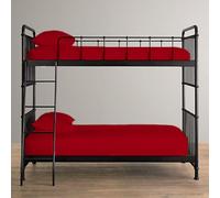 100% Polycotton Bunk Bed Fitted Sheet 2ft 6" (76cmx190cm) Percale Non Iron Easy Care Bottom Sheet RVs | Guest Beds | Caravan Campervan (Red)