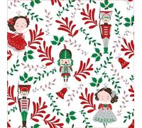 100% Polycotton Christmas Fabric - New Designs (Per Metre) - Xmas Snowflakes Gingermen Bread Stars - Dress Fabric - Simply Sew Crafty™ (Nutcracker, 0.5 Mtr)