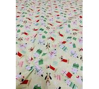 100% Polycotton Christmas Fabric - New Designs (Per Metre) - Xmas Snowflakes Gingerbread Men Stars - Dress Fabric - Simply Sew Crafty™ (Festive Dogs/Reindeers on Mint, 0.5 Mtr)