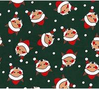 100% Polycotton Christmas Fabric - New Designs (Per Metre) - Xmas Snowflakes Gingerbread Men Stars - Dress Fabric - Simply Sew Crafty™ (Green/Xmas Foxes on Silver, 0.5 Mtr)