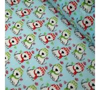 100% Polycotton Christmas Fabric - New Designs (Per Metre) - Xmas Snowflakes Gingerbread Men Stars - Dress Fabric - Simply Sew Crafty™ (Dogs on Blue, 1 Mtr)