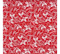100% Polycotton Christmas Fabric - Xmas Holly (Per Metre) - Sewing Quilting Dress Fabric - Simply Sew Crafty™ (Holly and Ferns - Red)