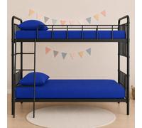 100% Polycotton Fitted Sheet, Small Single 2FT6" (75 x 190cm), Deep 25cm Pocket, Soft Breathable Bed Sheet, Non-Iron Elasticated Bottom Sheet for Bunk Beds, Caravan, Campervan & Guest Bed - Royal Blue