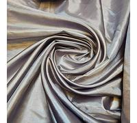 100% Polyester Anti-Static/Habotai/Taffetta Silk Satin Finish Fabric, Dressmaking, Wedding, Prom Dress Lining Craft Fabric Material 58" - 150 cm Wide Sold As 1 Meter Pre-Cut Lengths (Silver Grey)