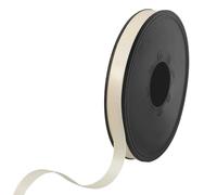 100% Polyester Double Sided Satin Ribbon for Weddings, Gift Wrapping, Floral Arrangements, Crafts, Cakes, Bows, Decorations, 9mm x 25m, Cream