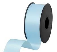 100% Polyester Double Sided Satin Ribbon for Weddings, Gift Wrapping, Floral Arrangements, Crafts, Cakes, Bows, Decorations, 38mm x 25m, Sky Blue