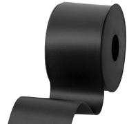 100% Polyester Double Sided Satin Ribbon for Weddings, Gift Wrapping, Floral Arrangements, Crafts, Cakes, Bows, Decorations, 63mm x 25m, Black