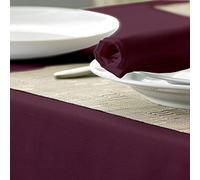100% Polyester Plain Circular Tablecloths Claret 132cm