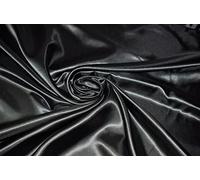 100% Polyester/Poly Silk Premium Silky Satin Fabric, Dressmaking, Wedding, Prom - Dress Craft Fabric Material 58" - 150 cm Wide Sold As 1 Meter Pre - Cut Lengths (Black, 2 Meter)