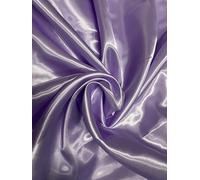 100% Polyester/Poly Silk Premium Silky Satin Fabric, Dressmaking, Wedding, Prom - Dress Craft Fabric Material 58" - 150 cm Wide Sold As 1 Meter Pre - Cut Lengths (Lilac, 5 Meter)