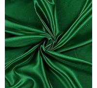 100% Polyester/Poly Silk Silky Satin Fabric, Dressmaking, Wedding, Prom - Dress Craft Fabric Material 58" - 150 cm Wide Sold As 1 Meter Pre - Cut Lengths (Bottle Green)