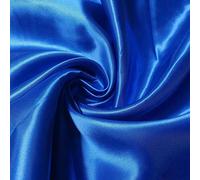 100% Polyester/Poly Silk Silky Satin Fabric, Dressmaking, Wedding, Prom - Dress Craft Fabric Material 58" - 150 cm Wide Sold As 1 Meter Pre - Cut Lengths (Royal Blue)