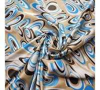 100% Polyester/Poly Silk Silky Satin Fabric, Dressmaking, Wedding, Prom - Dress Craft Fabric Material 58" - 150 cm Wide Sold As 1 Meter Pre - Cut Lengths (Marble Print)