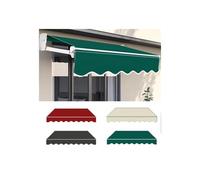 100% Polyester Retractable Patio Awning Fabric - Fade Resistant Windproof Sun Shade Canopy for Poolside Markets & All-Weather Energy Saving (Green 8x16ft)