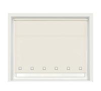 100% Polyester Square Eyelet Trimmable Daylight Roller Blinds (180cm Wide x 210cm Drop, Natural)