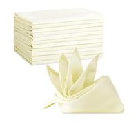 100% Polyester Table Napkins - 20" x 20" Cloth Napkins for Formal Dining, Weddings, Events, Restaurants, Durable & Machine Washable with Elegant Finish - Ivory, 8pcs