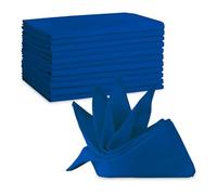 100% Polyester Table Napkins - 20" x 20" Cloth Napkins for Formal Dining, Weddings, Events, Restaurants, Durable & Machine Washable with Elegant Finish - Royal Blue, 50pcs