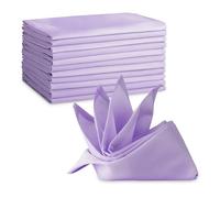 100% Polyester Table Napkins - 20" x 20" Cloth Napkins for Formal Dining, Weddings, Events, Restaurants, Durable & Machine Washable with Elegant Finish - Lavender, 8pcs